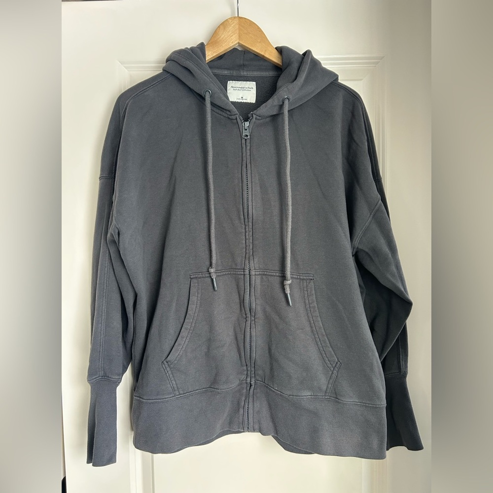 Abercrombie & Fitch Charcoal Zip-Up Hoodie
